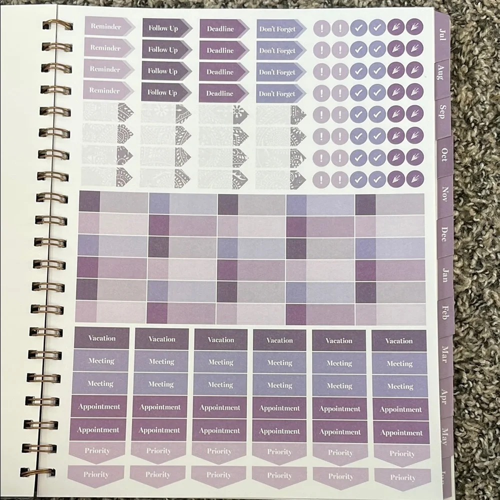 Cambridge Purple Home Office Calander Planner